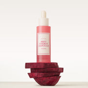 ProtoClinical k-beauty I'm from Beet Energy Ampoule 30ml single upright peach ampoule bottle centered on a light background with soft aqua side shading