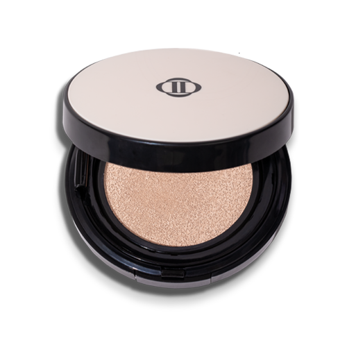 ProtoClinical k-beauty Dinto Blur-Finish Cushion 12g beauty graphic with a centered rounded compact form in a square crop on a light background.