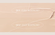 ProtoClinical k-beauty Dinto Blur-Finish Cushion 12g beauty graphic with a centered rounded compact form in a wide crop on a light background.