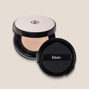ProtoClinical k-beauty Dinto Blur-Finish Cushion 12g+12g(Refill) single dark round cushion compact centered on a light background