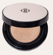 ProtoClinical k-beauty Dinto Blur-Finish Cushion 12g+12g(Refill) shown as a compact set with two rounded cases, beige upper sections, dark lower halves, and a light background