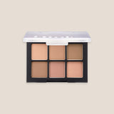 ProtoClinical k-beauty Dinto Blur-Finish Shadow 5.4g #701 Jane Austen open six-pan eyeshadow palette on a pale background with warm brown and rose-beige shades