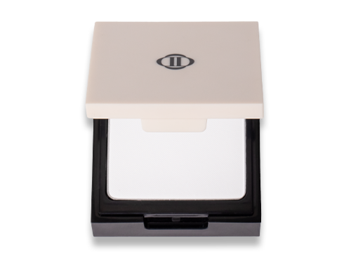 ProtoClinical k-beauty Dinto Blur-Fixing Finish Powder Pact 10g single silver-gray powder pact compact centered on a black background.