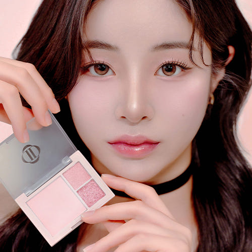 ProtoClinical k-beauty Dinto Cheek&Eye Multi-Use Palette 6.5g (3color) single centered cheek-and-eye palette packshot in a square crop on a light background