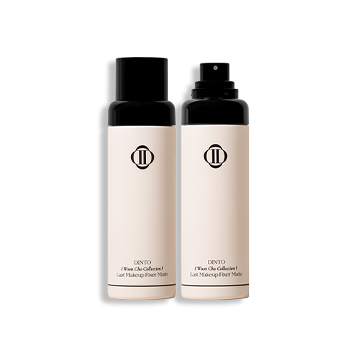 ProtoClinical k-beauty Dinto [Wooncho Collection] Last Makeup Fixer Matte 100ml single upright bottle centered on a white background with a muted beige body and darker cap