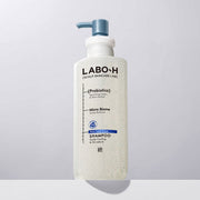 LABO-H Hair Loss Care Scalp Cooling & No Sebum Shampoo 400ml by ProtoClinical shown in a front-facing shampoo bottle on a clean white background, highlighting the scalp cooling label for a k-beauty hair care routine.