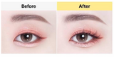 ProtoClinical k-beauty Fillimilli Point Piece Lashes (11mm)(60pcs) #Dolly Point two dark lash clusters side by side above a pale pink band on a light background