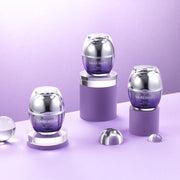 ProtoClinical k-beauty pale lavender beauty product silhouette on a light background.