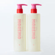 ProtoClinical k-beauty moremo Super Repair Shampoo 480ml single tall shampoo bottle on a light background with pale blue side accents