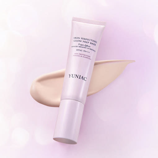 ProtoClinical k-beauty soft pink beauty banner with pale lavender tones on a light background.