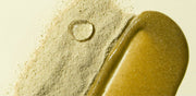 ProtoClinical k-beauty olive and gold horizontal beauty graphic on a light background.