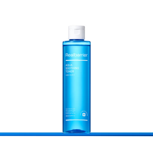 ProtoClinical k-beauty pale blue beauty product silhouette with soft horizontal accents on a light background.