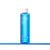 ProtoClinical k-beauty pale blue beauty product silhouette with soft horizontal accents on a light background.