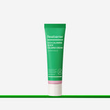 ProtoClinical k-beauty [Real Barrier] Cica Calamine Quick Calming Cream 30ml pale green vertical packaging silhouette with soft pink side accents on a light background.