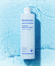 ProtoClinical k-beauty abstract beauty graphic with a vivid blue vertical band on a pale blue background.