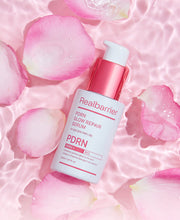 ProtoClinical k-beauty [Real Barrier] PDRN Glow Repair Serum 30ml packaging with soft pink and beige tones on a light background.