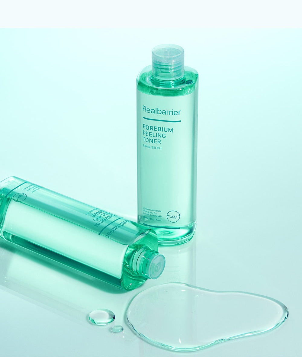 ProtoClinical k-beauty abstract beauty graphic with aqua lower tones on a pale blue background.