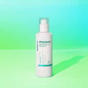 ProtoClinical k-beauty abstract beauty graphic with aqua and mint green tones and a pale yellow accent.