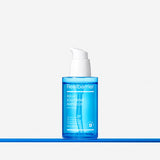 ProtoClinical k-beauty beauty product silhouette with a soft aqua vertical center on a pale gray background.