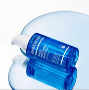 ProtoClinical k-beauty beauty product silhouette with a soft blue vertical center on an off-white background.
