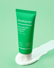 ProtoClinical k-beauty beauty product silhouette with a bright mint green vertical center on a light background.