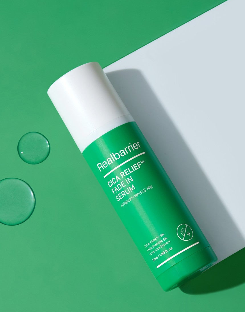 ProtoClinical k-beauty abstract beauty graphic with bright green tones, a pale center, and soft lilac shading.