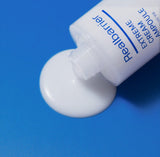 ProtoClinical k-beauty abstract beauty graphic with a bright white curve on a vivid blue background.