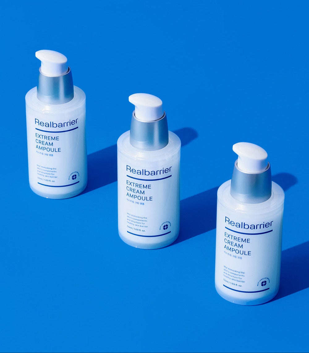 ProtoClinical k-beauty abstract beauty graphic with soft blue columns on a vivid blue background.