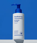 ProtoClinical k-beauty beauty product silhouette with a bright white center on a vivid blue background.