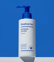 ProtoClinical k-beauty beauty product silhouette with a bright white center on a vivid blue background.