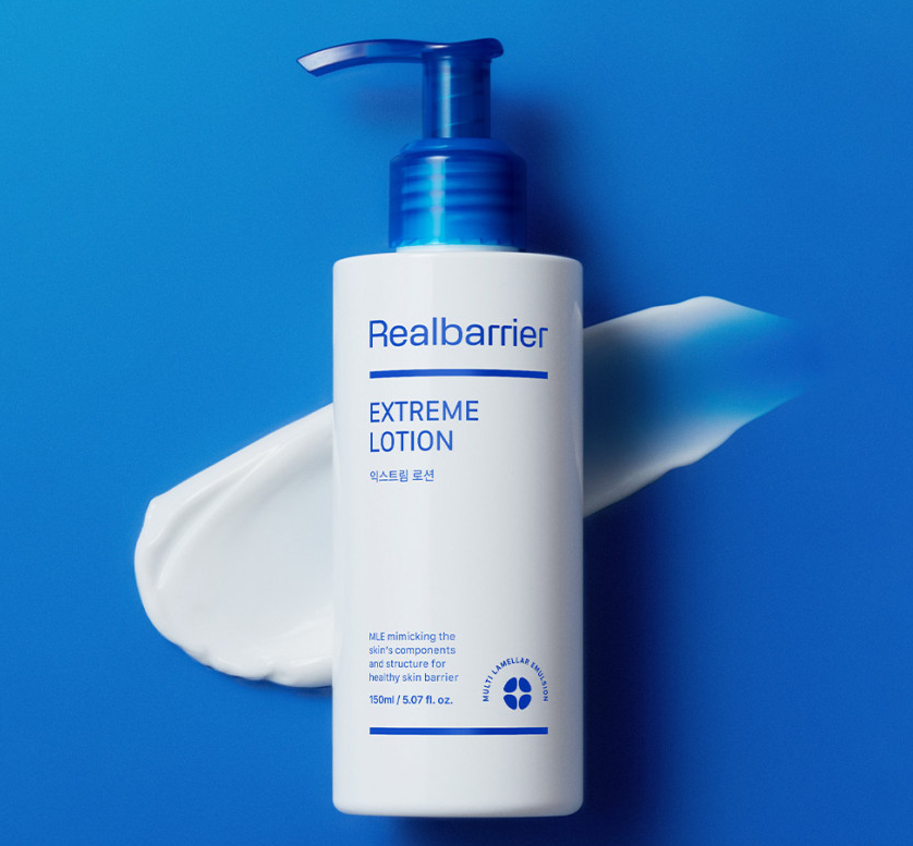 ProtoClinical k-beauty abstract beauty graphic with a bright white center on a vivid blue background.