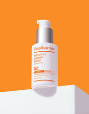 ProtoClinical k-beauty abstract beauty graphic with a pale center, warm orange upper tones, and soft aqua lower tones.