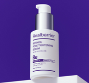 ProtoClinical k-beauty abstract beauty graphic with a bright white center on a deep violet background.