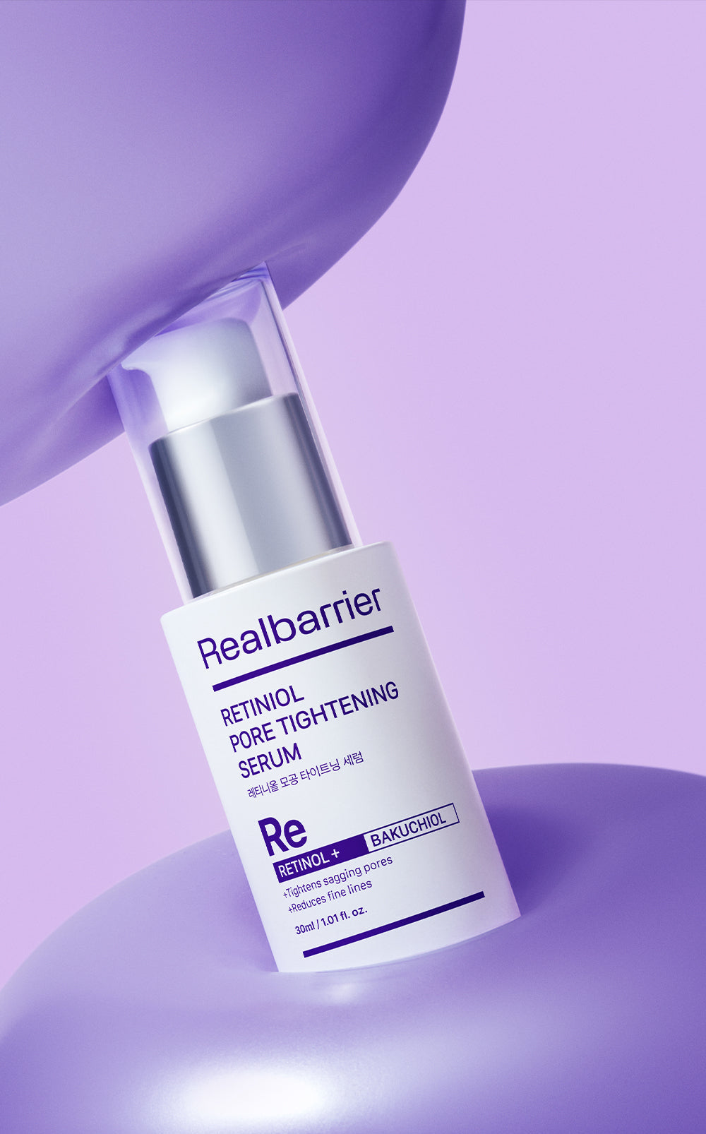 ProtoClinical k-beauty abstract beauty graphic with a soft lilac center on a violet background.
