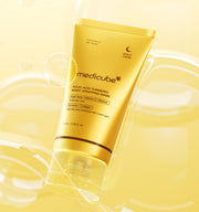 ProtoClinical k-beauty MEDICUBE: Kojic Acid Turmeric Night Wrapping Mask (75ml) single wrapping mask package centered on a clean white background in a square product shot