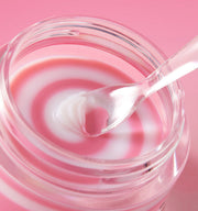 ProtoClinical k-beauty MEDICUBE: PDRN Lip Sleeping Mask (10ml) single pink jar centered in a vertical layout on a pale aqua and white background