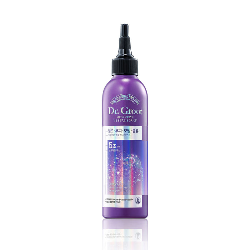 ProtoClinical k-beauty Dr.Groot Microbiome Ampoule Treatment 250ml soft gray bottle silhouette with warm beige side accents on a light background.