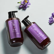 ProtoClinical k-beauty [Daeng Gi Meo Ri] Jin Gi Shampoo 500ml in a single upright shampoo bottle with a burgundy center panel, pale cream sides, and a light background