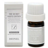 ProtoClinical k-beauty DIONEL Secret Love Feminine Hygiene Perfume Cleanser White Edition 5ml two cleanser packages side by side in a vertical layout on a light background.