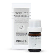 ProtoClinical k-beauty DIONEL Secret Love Feminine Hygiene Perfume Cleanser White Edition 5ml two light cleanser packages side by side on a white background.