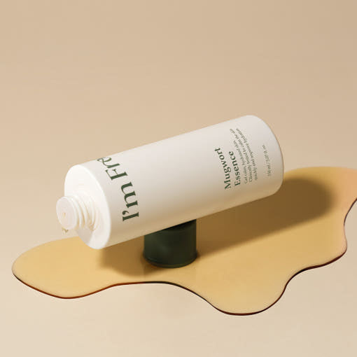 ProtoClinical k-beauty warm beige beauty graphic with a darker horizontal center on a light background.