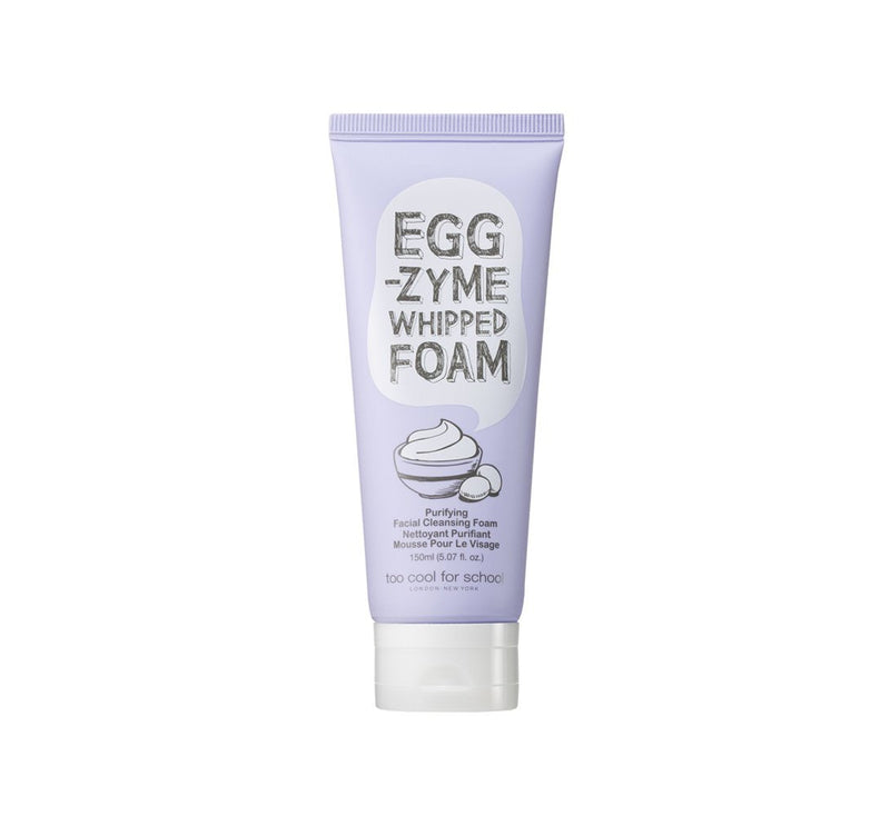 ProtoClinical k-beauty [TOO COOL FOR SCHOOL] Egg-Zyme Whipped Foam 150g single upright product package centered on a white background with visible front label details.