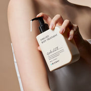 ProtoClinical k-beauty rosy beige beauty graphic with deep brown side shadows on a light background.