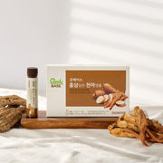 ProtoClinical k-beauty [Jung Kwan Jang] Goodbase Red Ginseng with Cheonma Ampoule 25ml*14ea soft beige product packaging with a muted mauve lower band on a light background