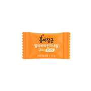 ProtoClinical k-beauty [Jung Kwan Jang] Kid Multivitamin & Mineral Gummies #Mango Flavor 2.5g*60ea single horizontal orange package centered on a light background with pale aqua corner accents