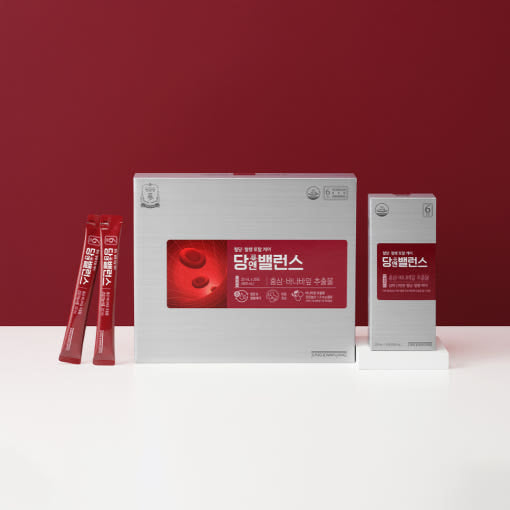 ProtoClinical k-beauty deep red beauty graphic with a soft pink center and pale aqua lower corners on a light background.