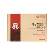ProtoClinical k-beauty [Jung Kwan Jang] Korean Red Ginseng Extract Balance DUAL SET paired beige product packaging on a pale blue and white background