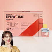 ProtoClinical k-beauty soft peach beauty graphic with deep rose and brown blocks above a white lower band.