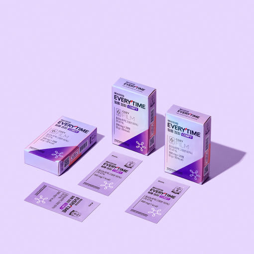 ProtoClinical k-beauty soft lavender beauty graphic with a muted mauve horizontal band on a light background.