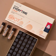 ProtoClinical k-beauty peach and brown beauty graphic on a light background.